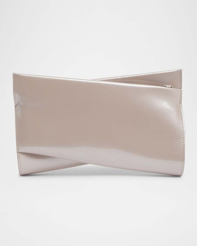 Loubitwist Small Patent Leather Clutch Bag